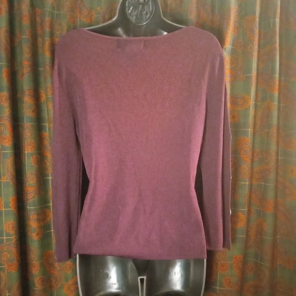Versailles Grommet Bell-Sleeve Long Sleeve Top Blouse Shirt Size M - Picture 6 of 10